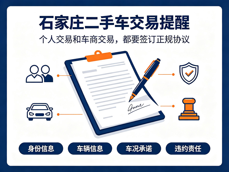 石家庄恒恩二手车 | 买二手车别大意！一份严谨交易协议，守护石家庄车主购车权益