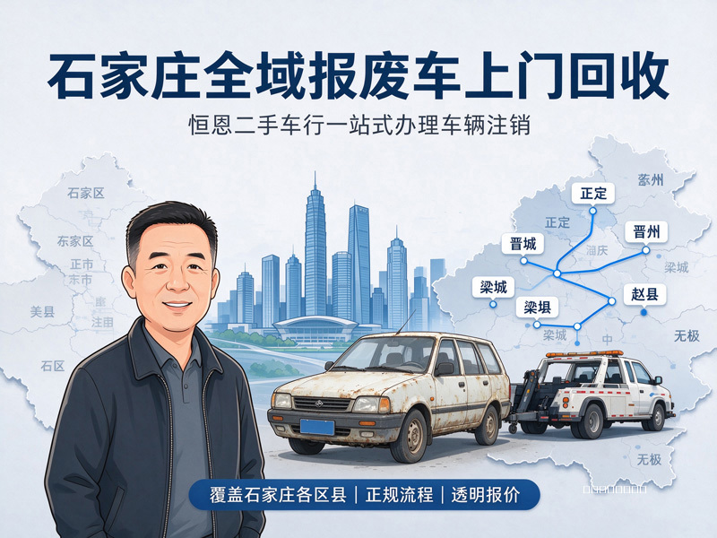 石家庄恒恩二手车 | 石家庄灵寿报废车收购｜恒恩二手车行，正规销户上门拖车