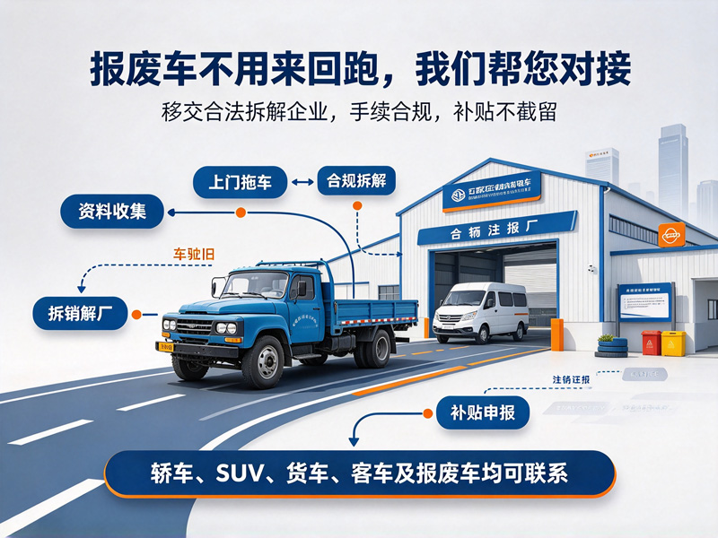 石家庄报废车收购｜轿车、皮卡、大客车、商务车、轻卡，全车型正规回收