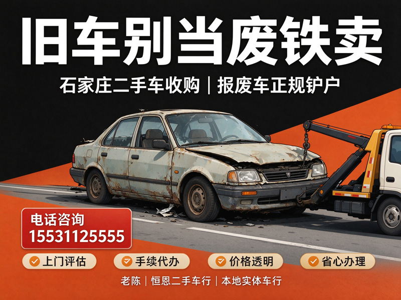 石家庄恒恩二手车 石家庄报废车二手车收购电话15531125555